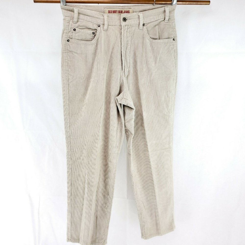 OLD NAVY Men's 33x30 Beige Corduroy Jeans 5 Pocket